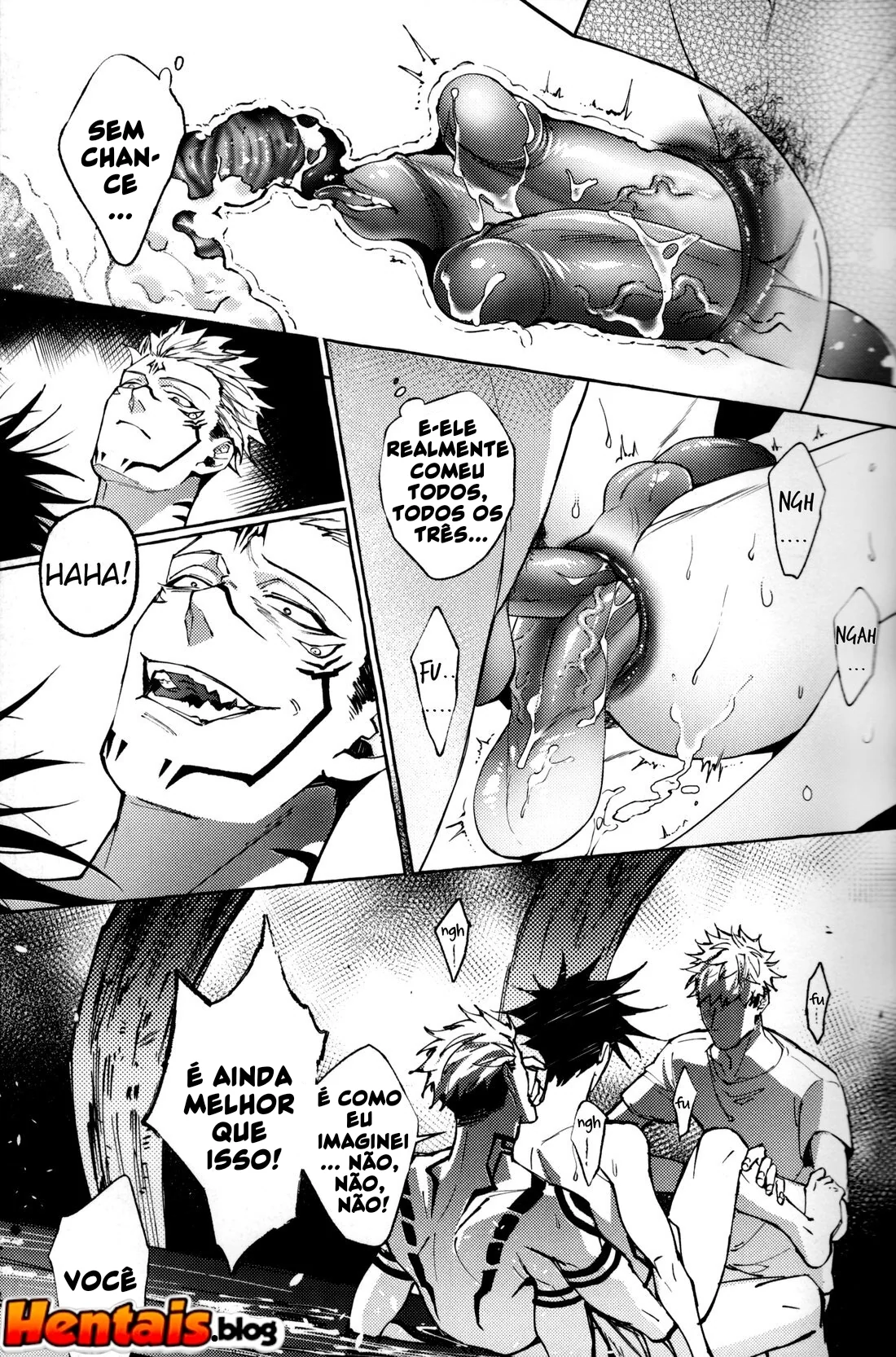 Jujutsu Kaisen: Pernoite em Xião Xing – Yuuji, Megumi e Sukuna em uma Orgia Anal | Hentai HQ Brasileiro