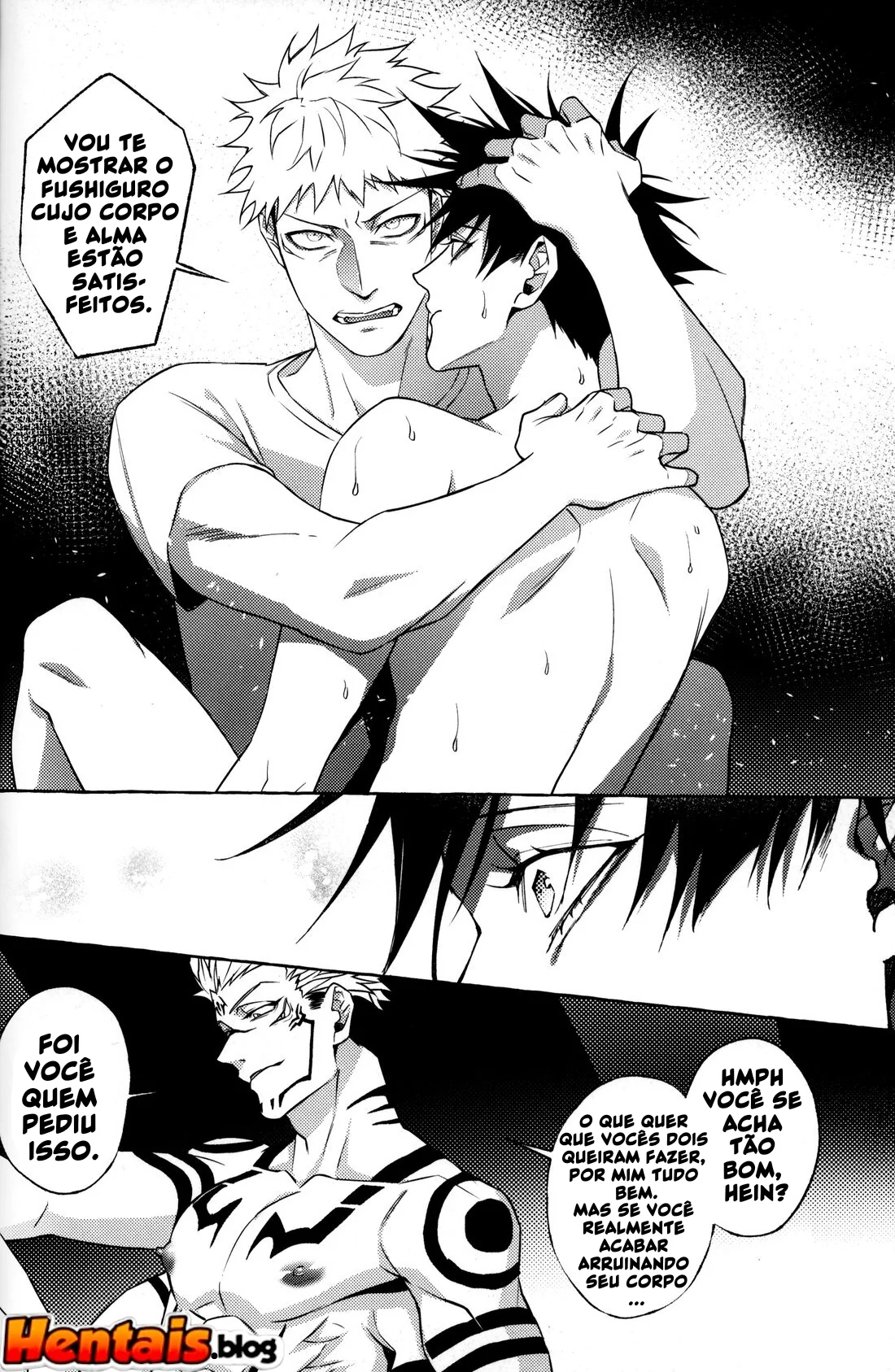 Jujutsu Kaisen: Pernoite em Xião Xing – Yuuji, Megumi e Sukuna em uma Orgia Anal | Hentai HQ Brasileiro