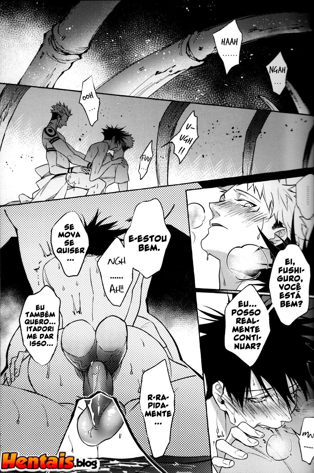 Jujutsu Kaisen: Pernoite em Xião Xing – Yuuji, Megumi e Sukuna em uma Orgia Anal | Hentai HQ Brasileiro