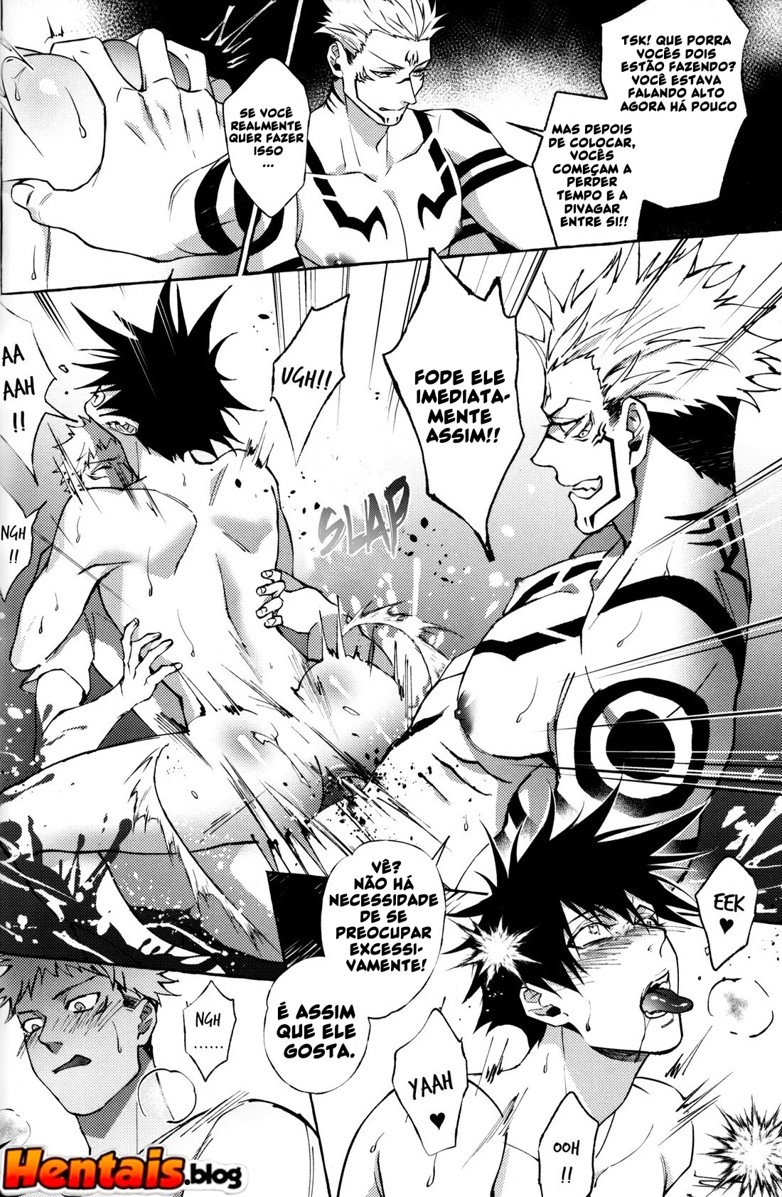 Jujutsu Kaisen: Pernoite em Xião Xing – Yuuji, Megumi e Sukuna em uma Orgia Anal | Hentai HQ Brasileiro