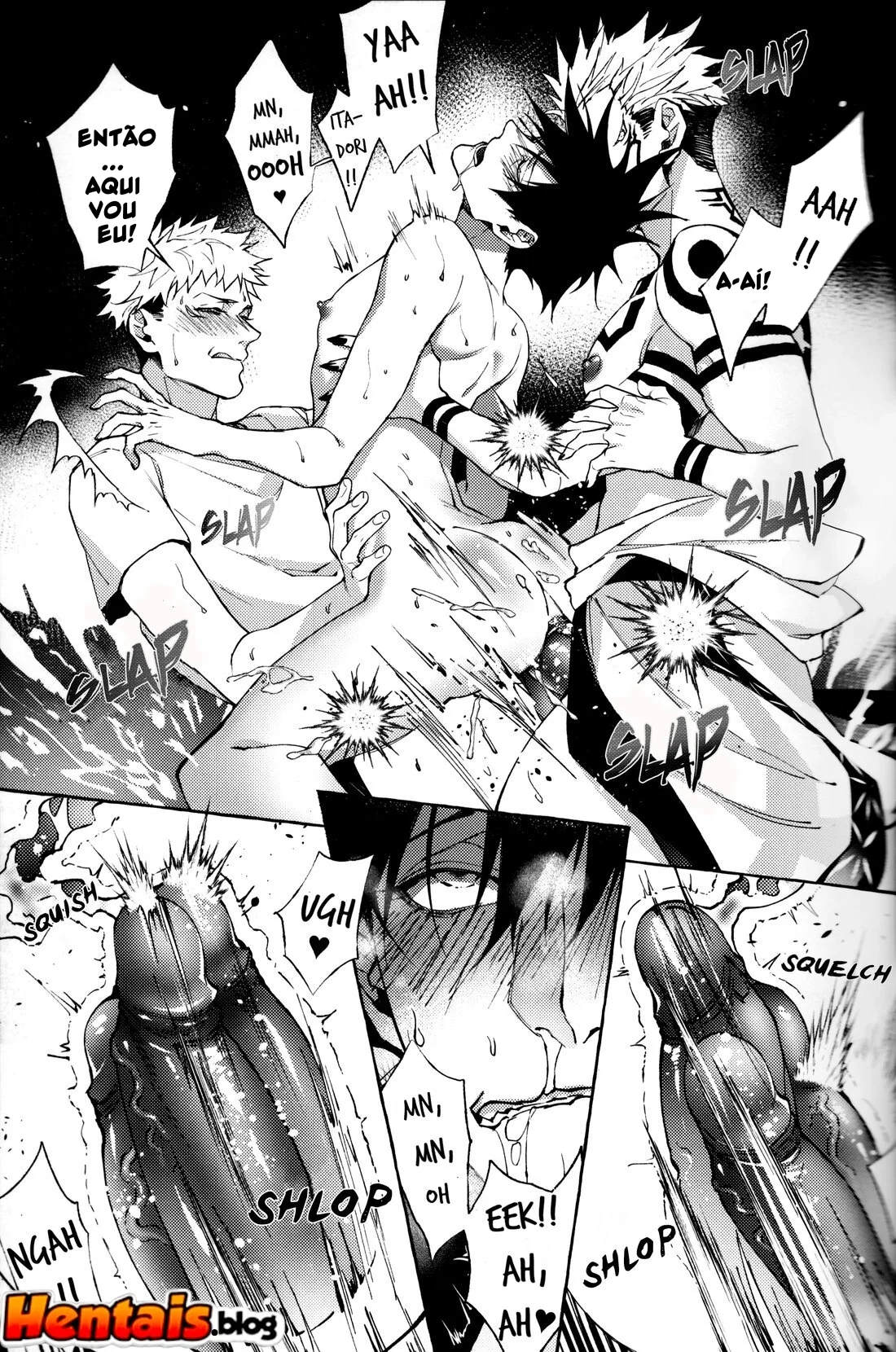 Jujutsu Kaisen: Pernoite em Xião Xing – Yuuji, Megumi e Sukuna em uma Orgia Anal | Hentai HQ Brasileiro