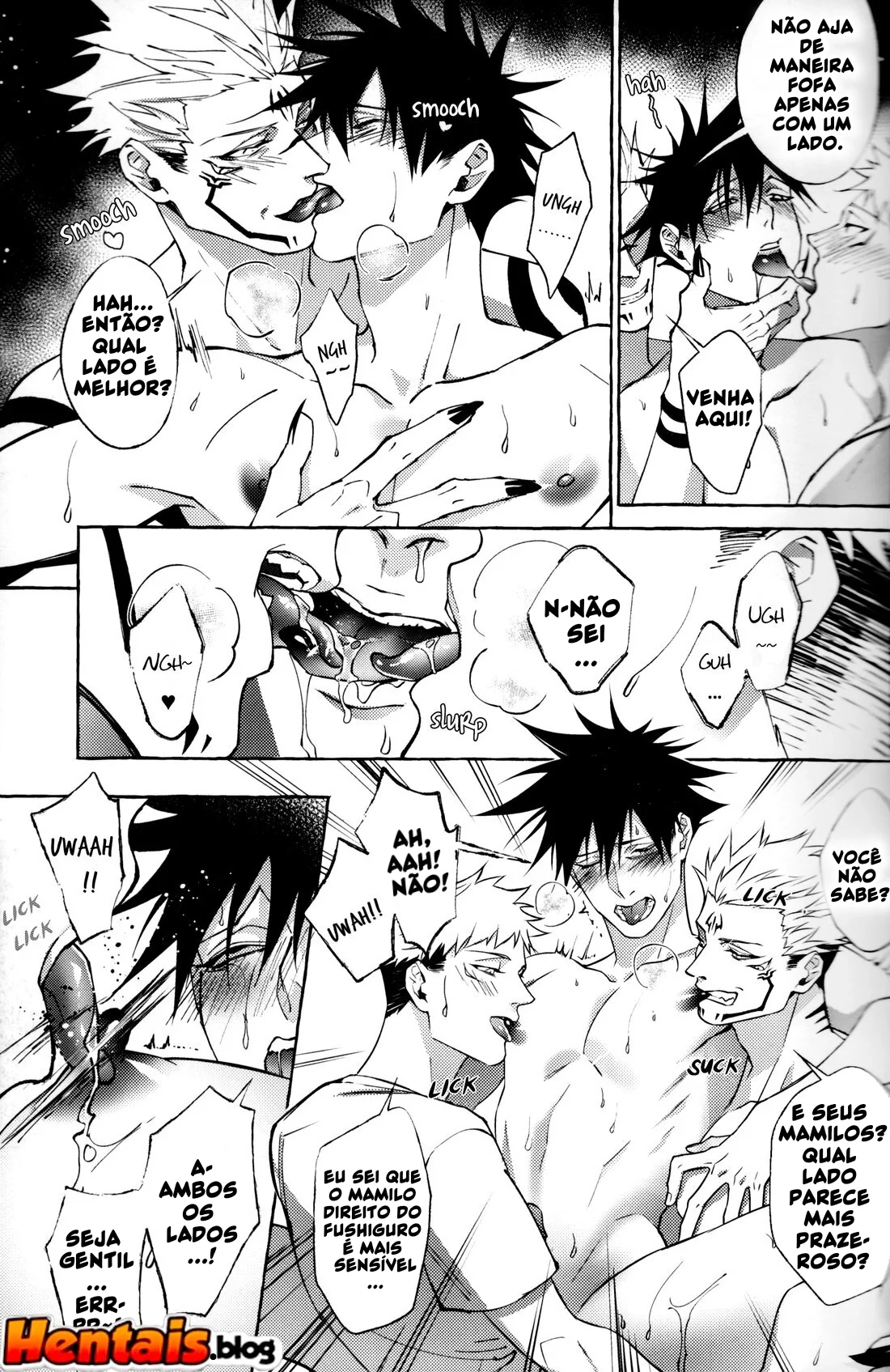 Jujutsu Kaisen: Pernoite em Xião Xing – Yuuji, Megumi e Sukuna em uma Orgia Anal | Hentai HQ Brasileiro