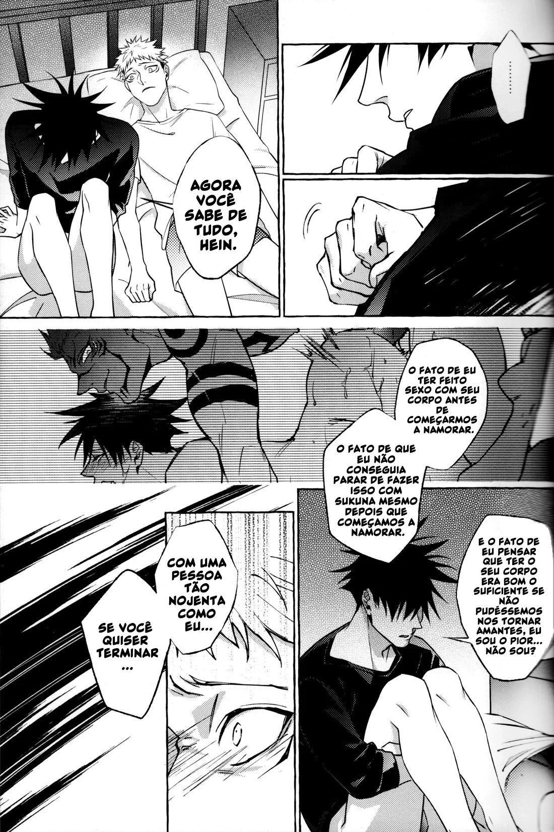 Jujutsu Kaisen: Pernoite em Xião Xing – Yuuji, Megumi e Sukuna em uma Orgia Anal | Hentai HQ Brasileiro