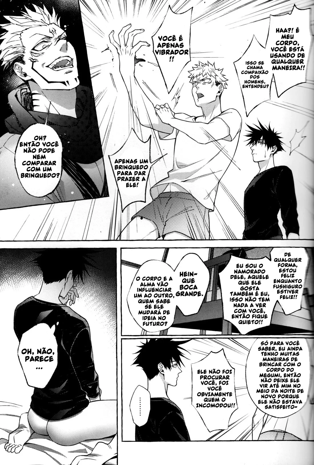 Jujutsu Kaisen: Pernoite em Xião Xing – Yuuji, Megumi e Sukuna em uma Orgia Anal | Hentai HQ Brasileiro