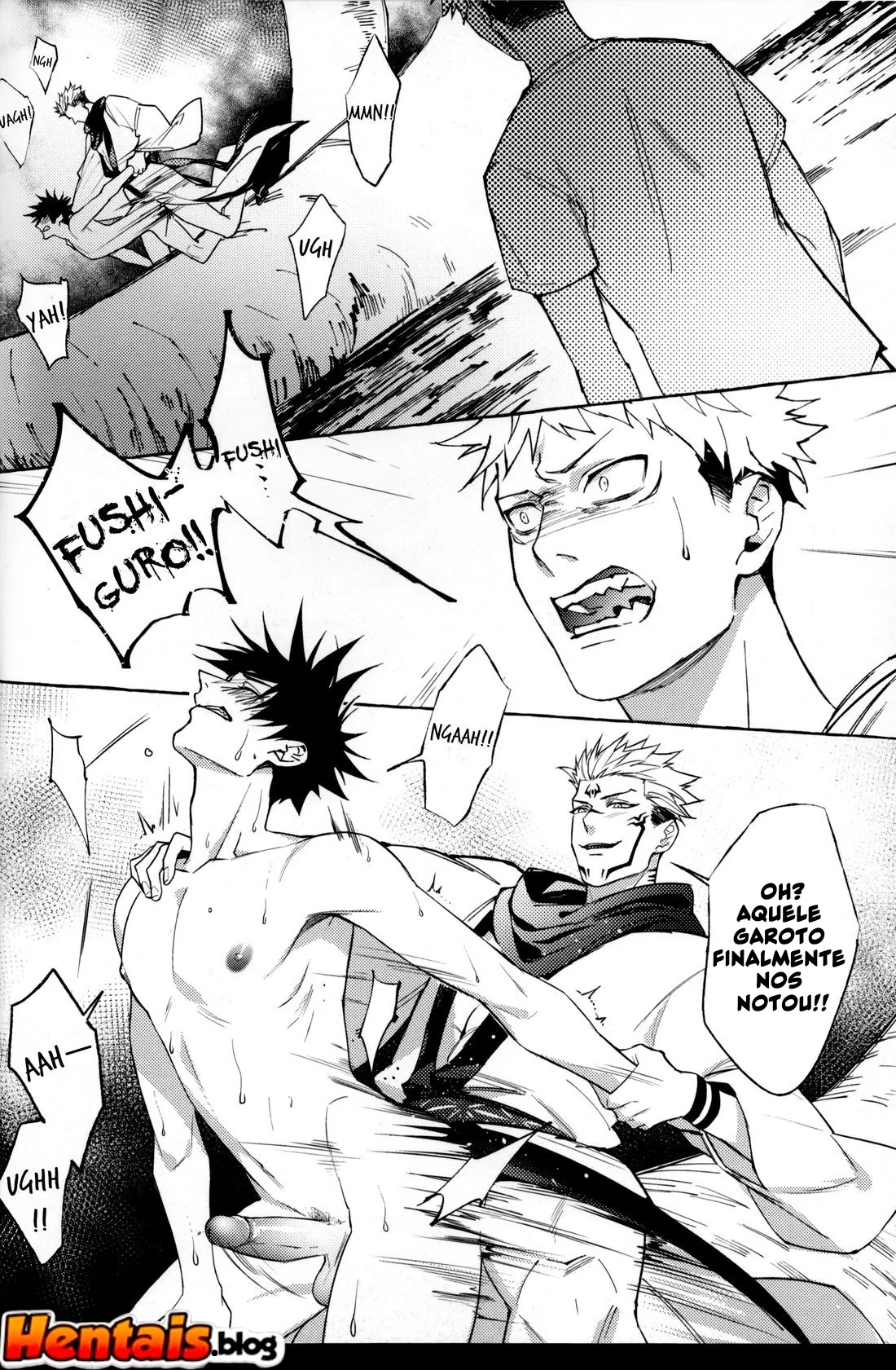 Jujutsu Kaisen: Pernoite em Xião Xing – Yuuji, Megumi e Sukuna em uma Orgia Anal | Hentai HQ Brasileiro