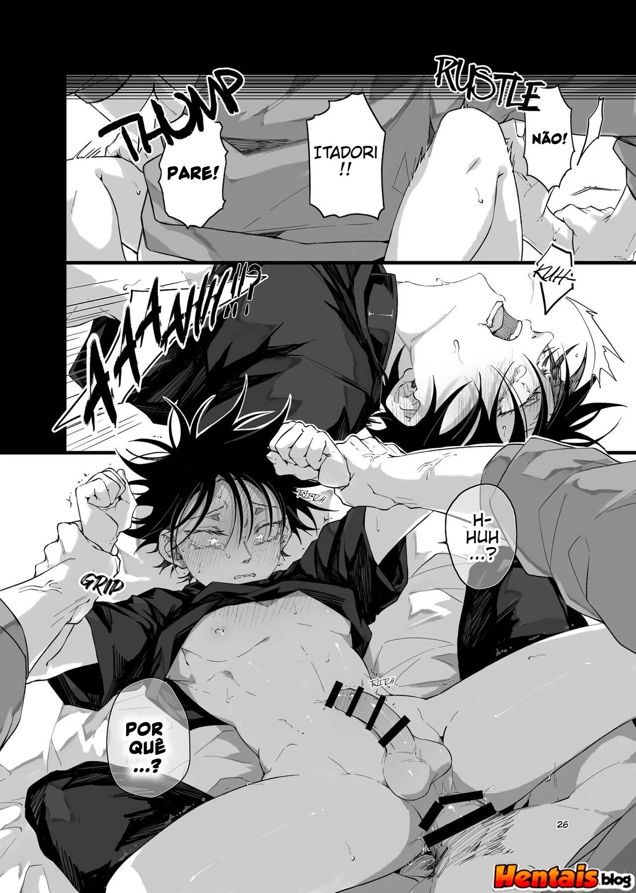 Jujutsu Kaisen: Yuuji Itadori vs Megumi Fushiguro – Bucetas e Pirocas em HQ Brasileiro de Hentai