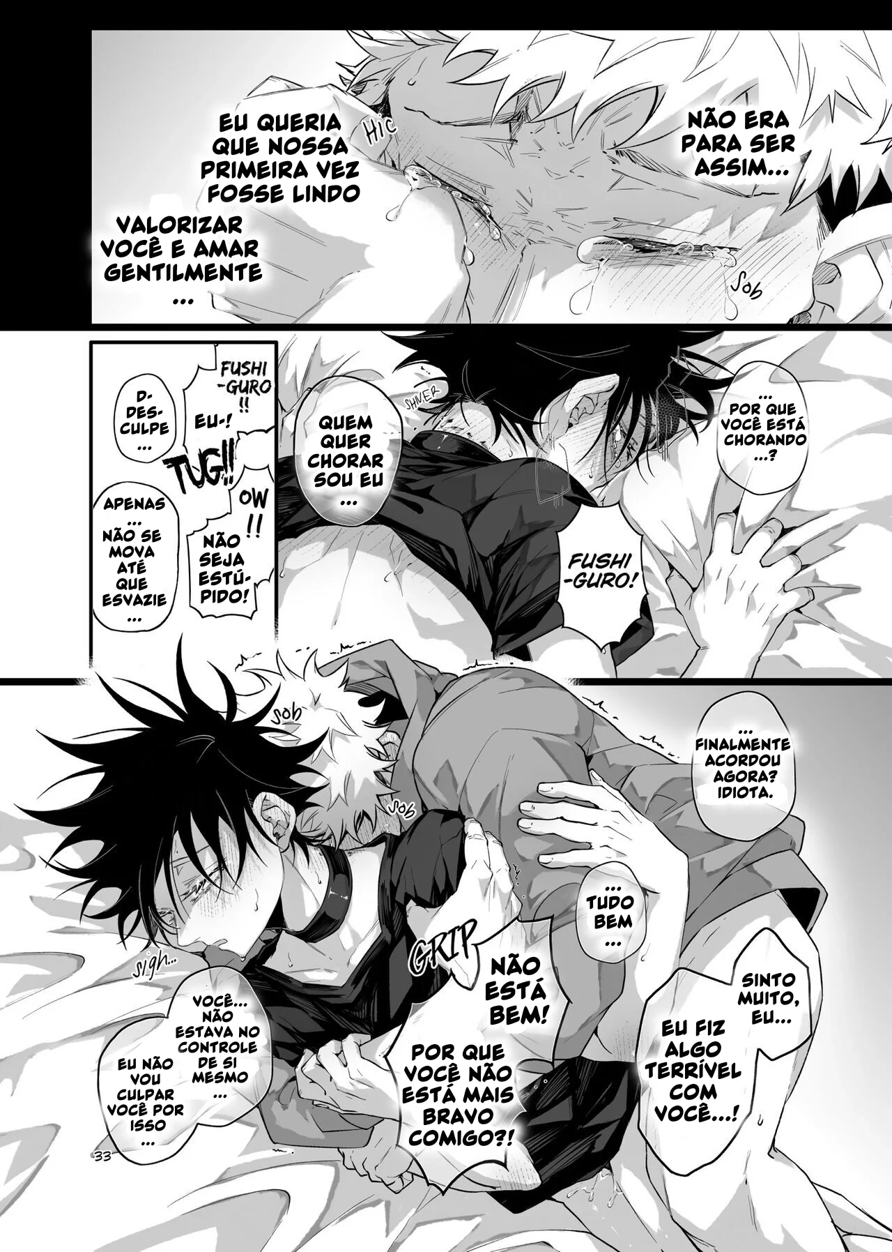 Jujutsu Kaisen: Yuuji Itadori vs Megumi Fushiguro – Bucetas e Pirocas em HQ Brasileiro de Hentai