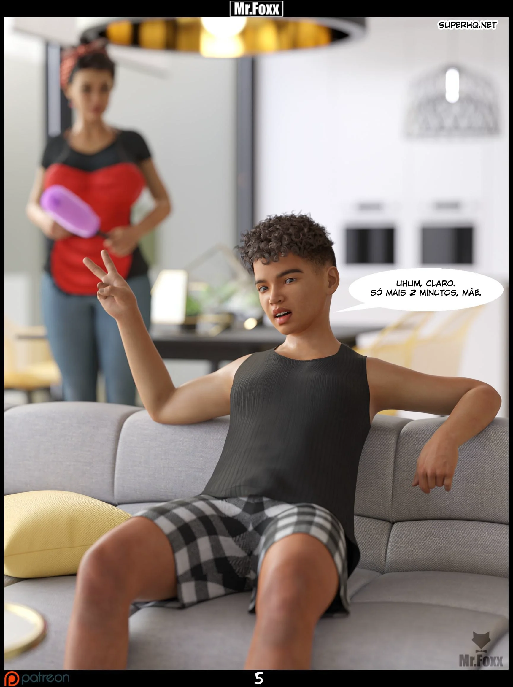 Mamãe Piranha Fazendo Troca de Favores com o Filhão em Hentai HQ Brasileiro