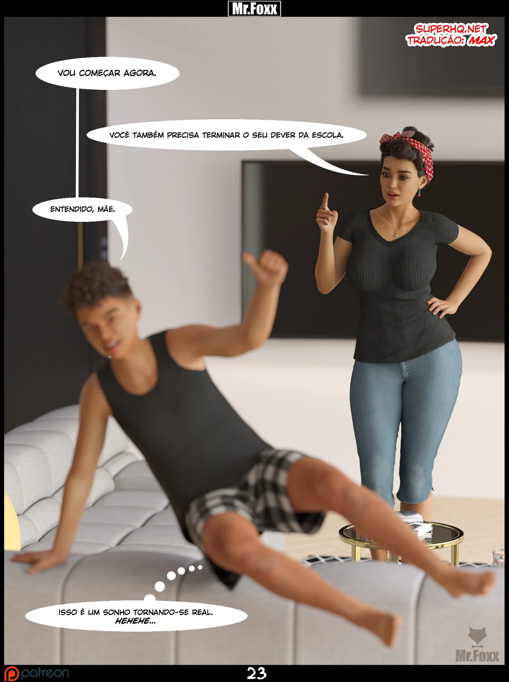 Mamãe Piranha Fazendo Troca de Favores com o Filhão em Hentai HQ Brasileiro