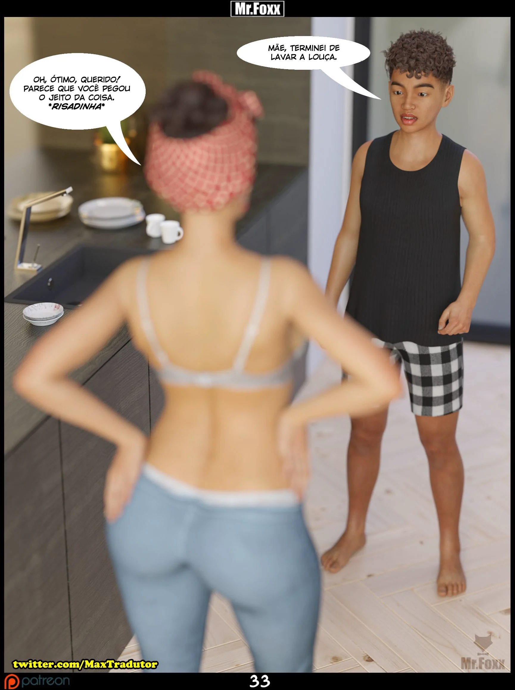 Mamãe Piranha Fazendo Troca de Favores com o Filhão em Hentai HQ Brasileiro