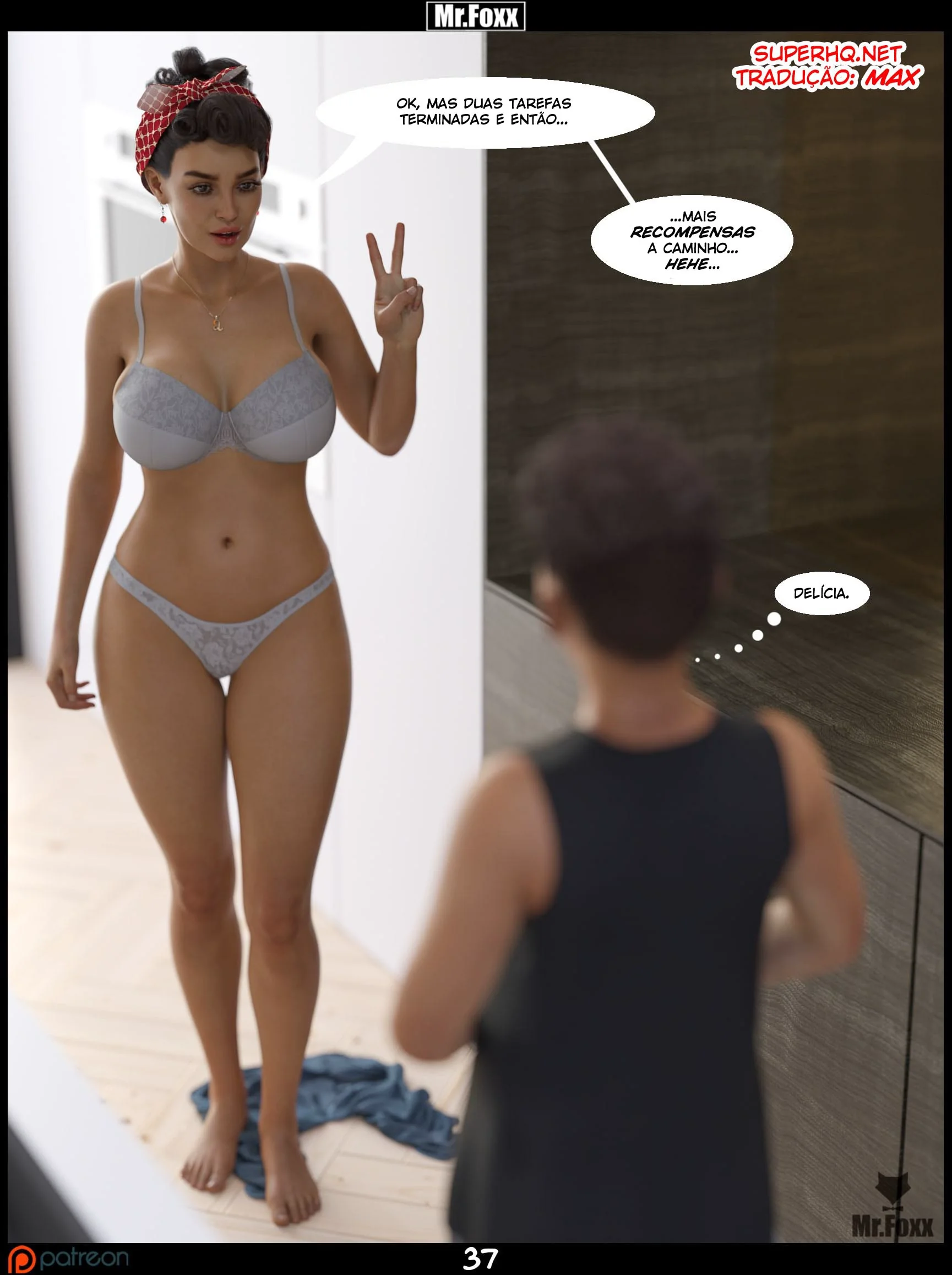 Mamãe Piranha Fazendo Troca de Favores com o Filhão em Hentai HQ Brasileiro