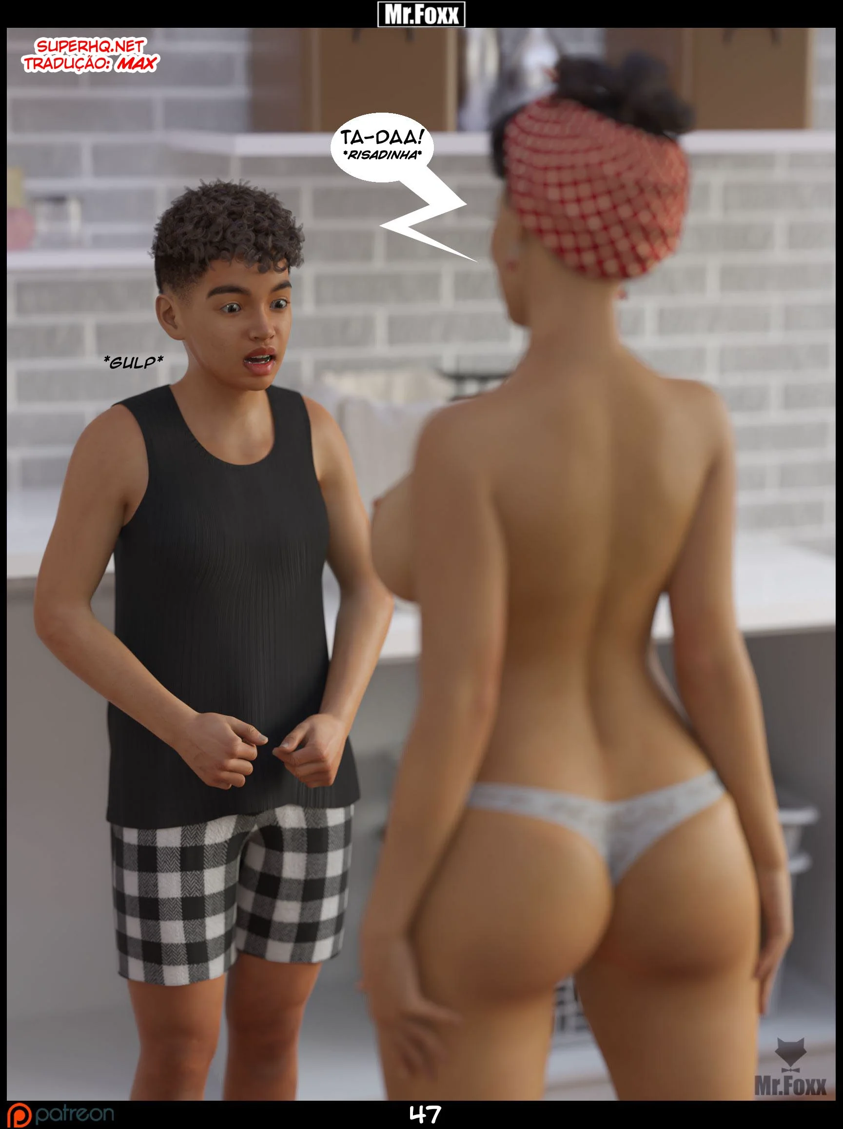 Mamãe Piranha Fazendo Troca de Favores com o Filhão em Hentai HQ Brasileiro