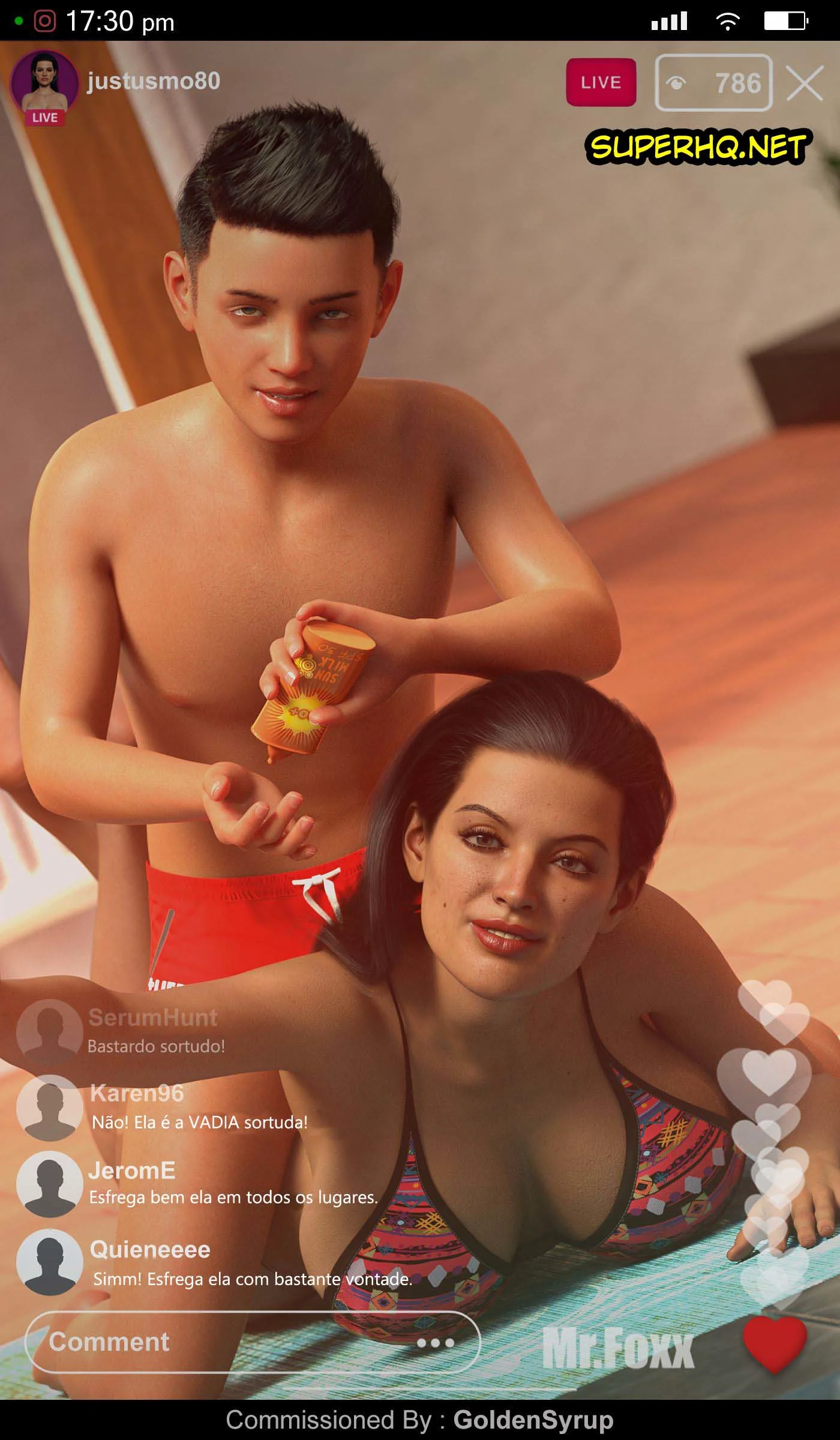 Mamãe Safada na Live – O Filho Flagrou Tudo em Hentai HQ Brasileiro