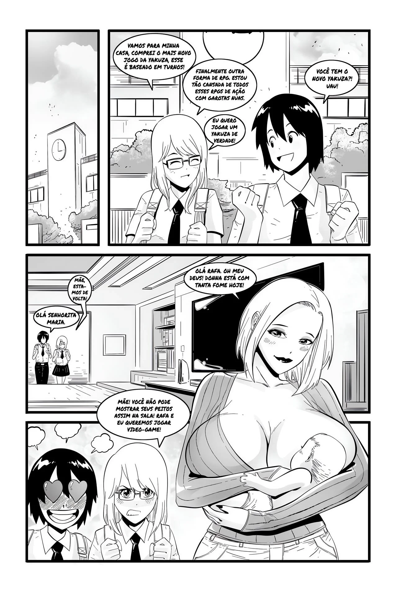 A Mamãe Gostosa e a Piroca do Amigo – Hentai Incesto em HQ Brasileiro