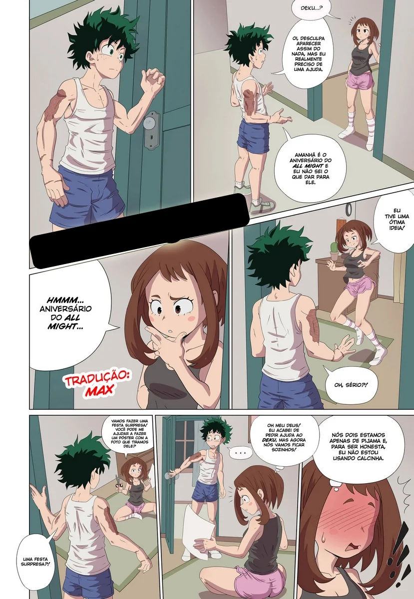 Uraraka e Deku em Boku No Hero Hentai – Surpresa Noturna em HQ Brasileiro