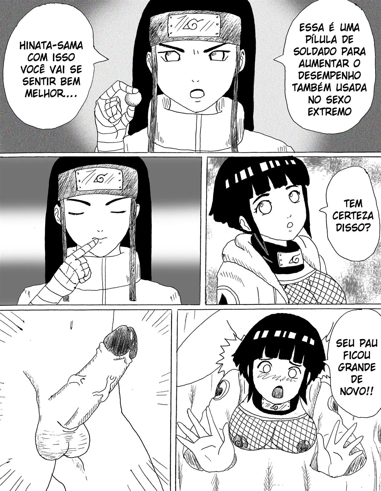 Naruto: Encontro Proibido dos Hyugas Parte.1 – Priminha Safada e o Primo Dotado em HQ Brasileiro