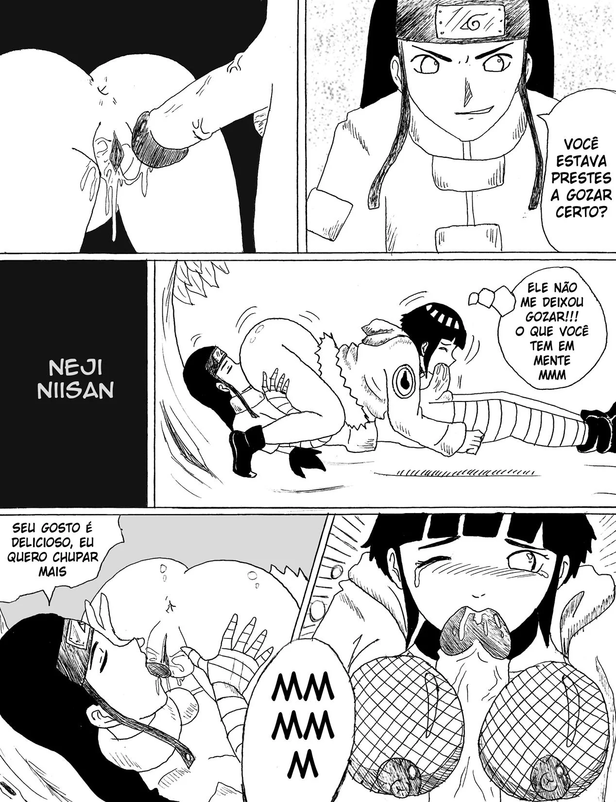 Naruto: Encontro Proibido dos Hyugas Parte.1 – Priminha Safada e o Primo Dotado em HQ Brasileiro