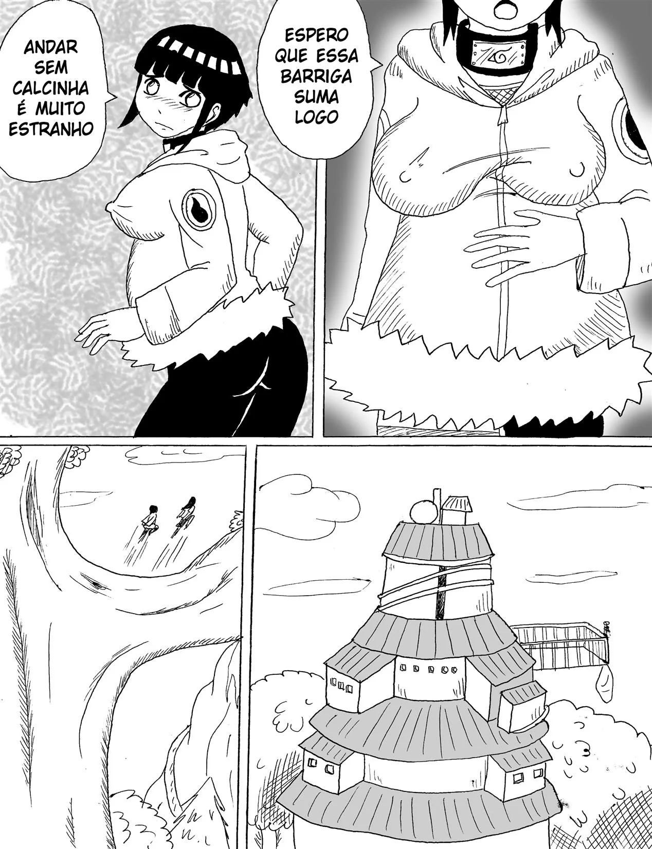 Naruto: Encontro Proibido dos Hyugas Parte.1 – Priminha Safada e o Primo Dotado em HQ Brasileiro