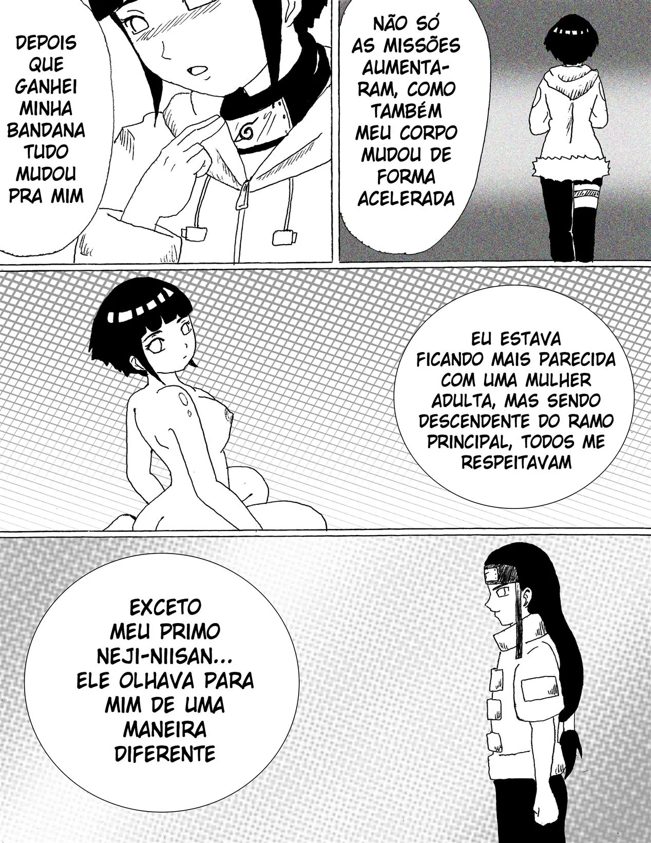 Naruto: Encontro Proibido dos Hyugas Parte.1 – Priminha Safada e o Primo Dotado em HQ Brasileiro