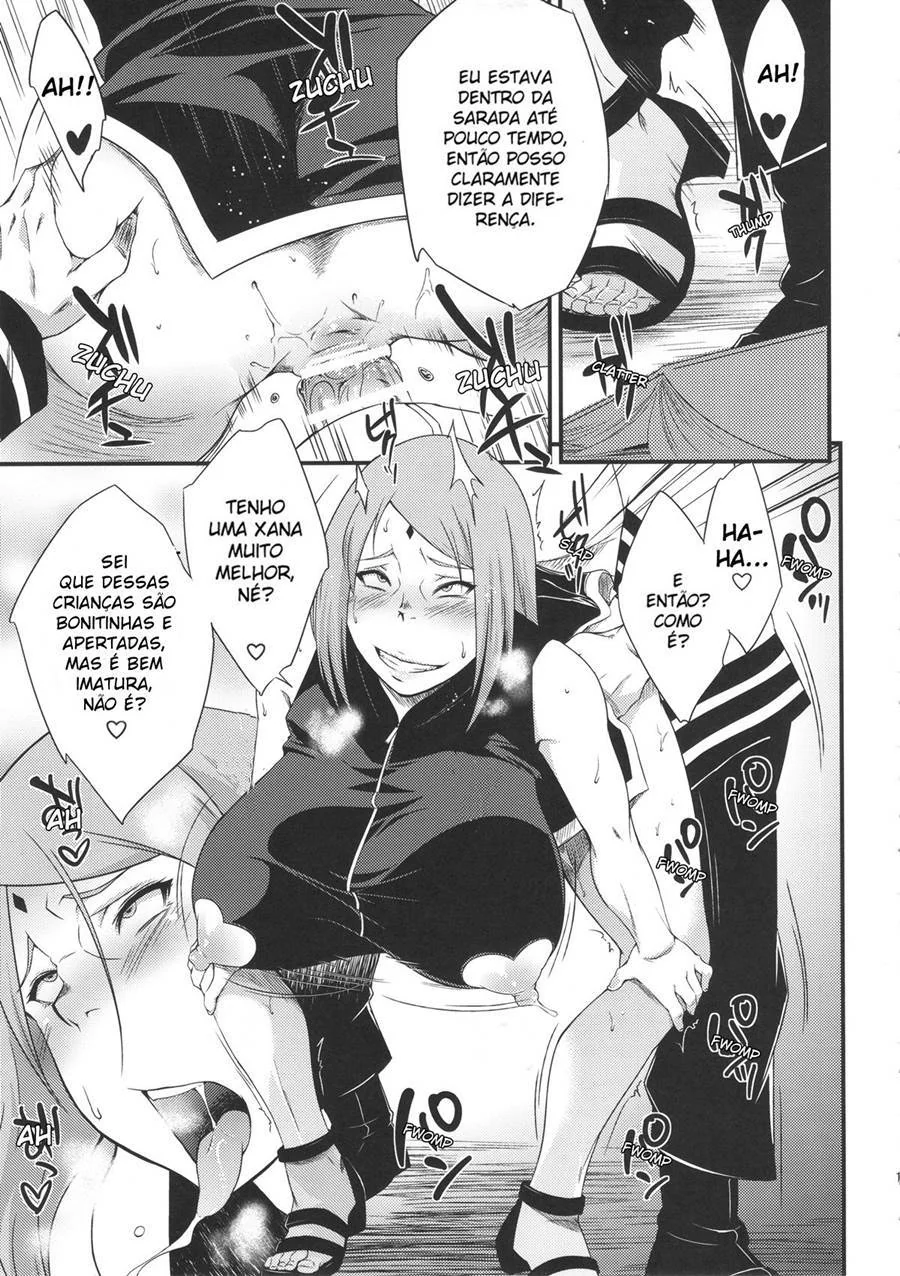Sakura Flagra Naruto e Sarada