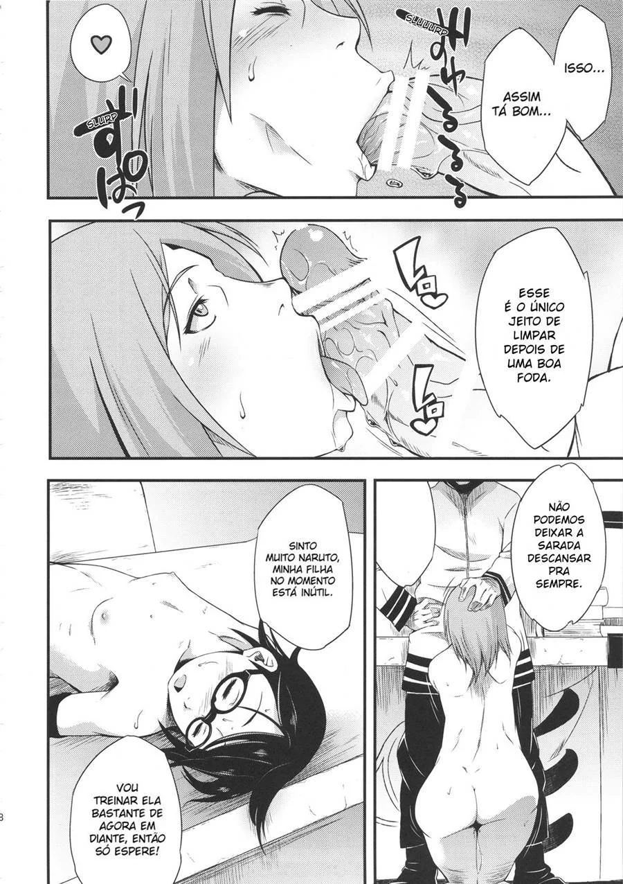 Sakura Flagra Naruto e Sarada