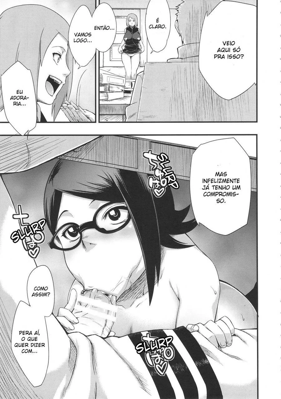 Sakura Flagra Naruto e Sarada