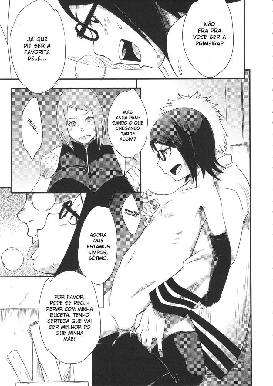 Sakura Flagra Naruto e Sarada