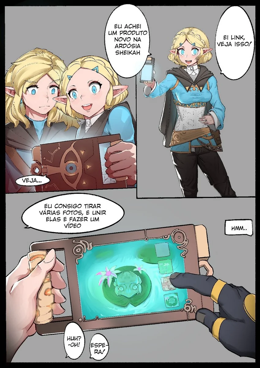 Princesa Zelda cuidando da sua buceta enquanto satisfaz o novo funcionário – Hentai HQ