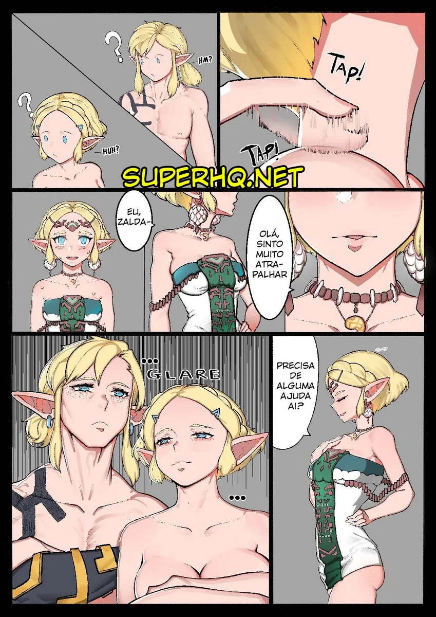 Princesa Zelda cuidando da sua buceta enquanto satisfaz o novo funcionário – Hentai HQ