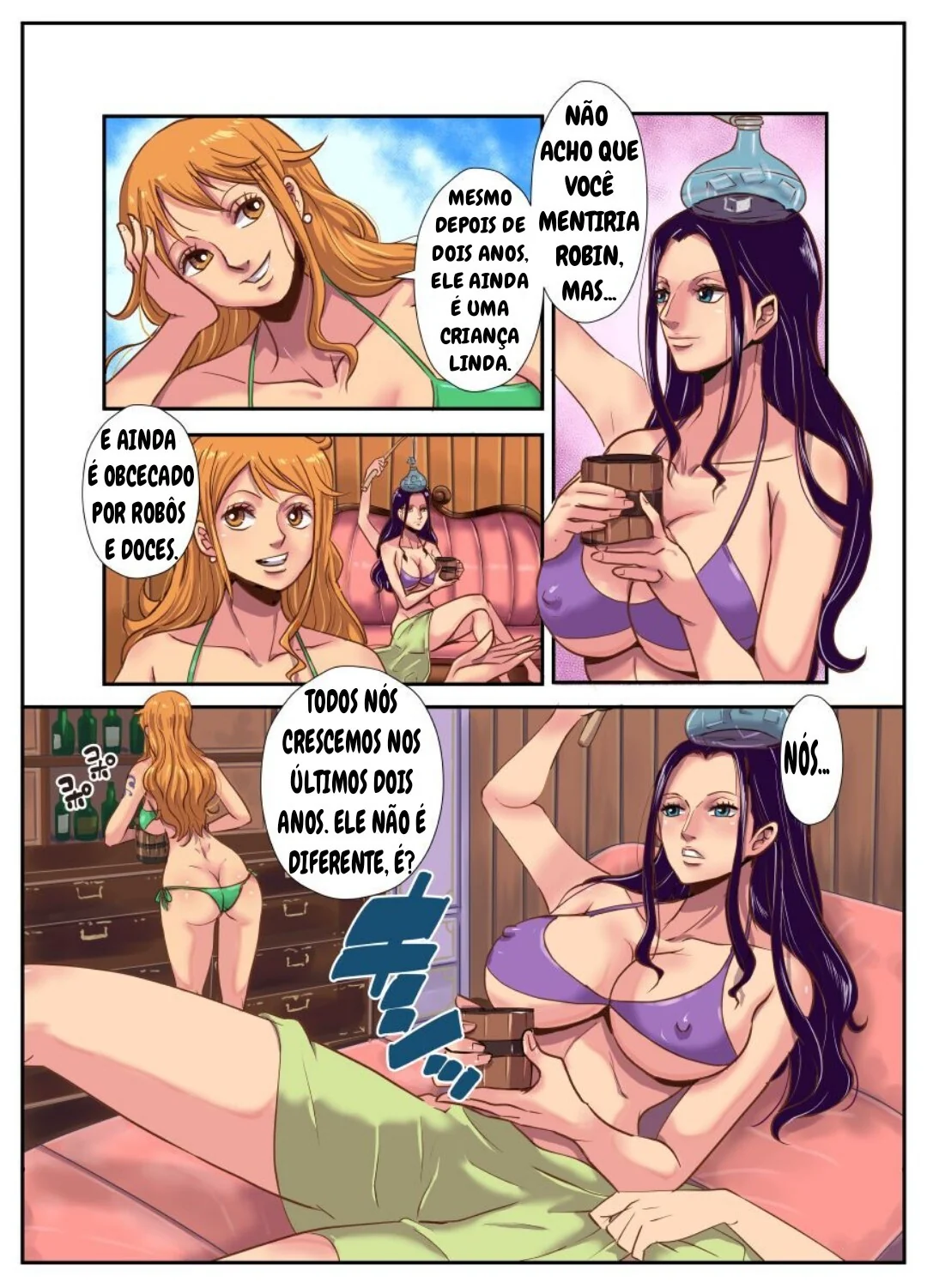 Chopper no cio: Duas piranhas ajudam o mascote de One Piece em Hentai HQ Brasileiro