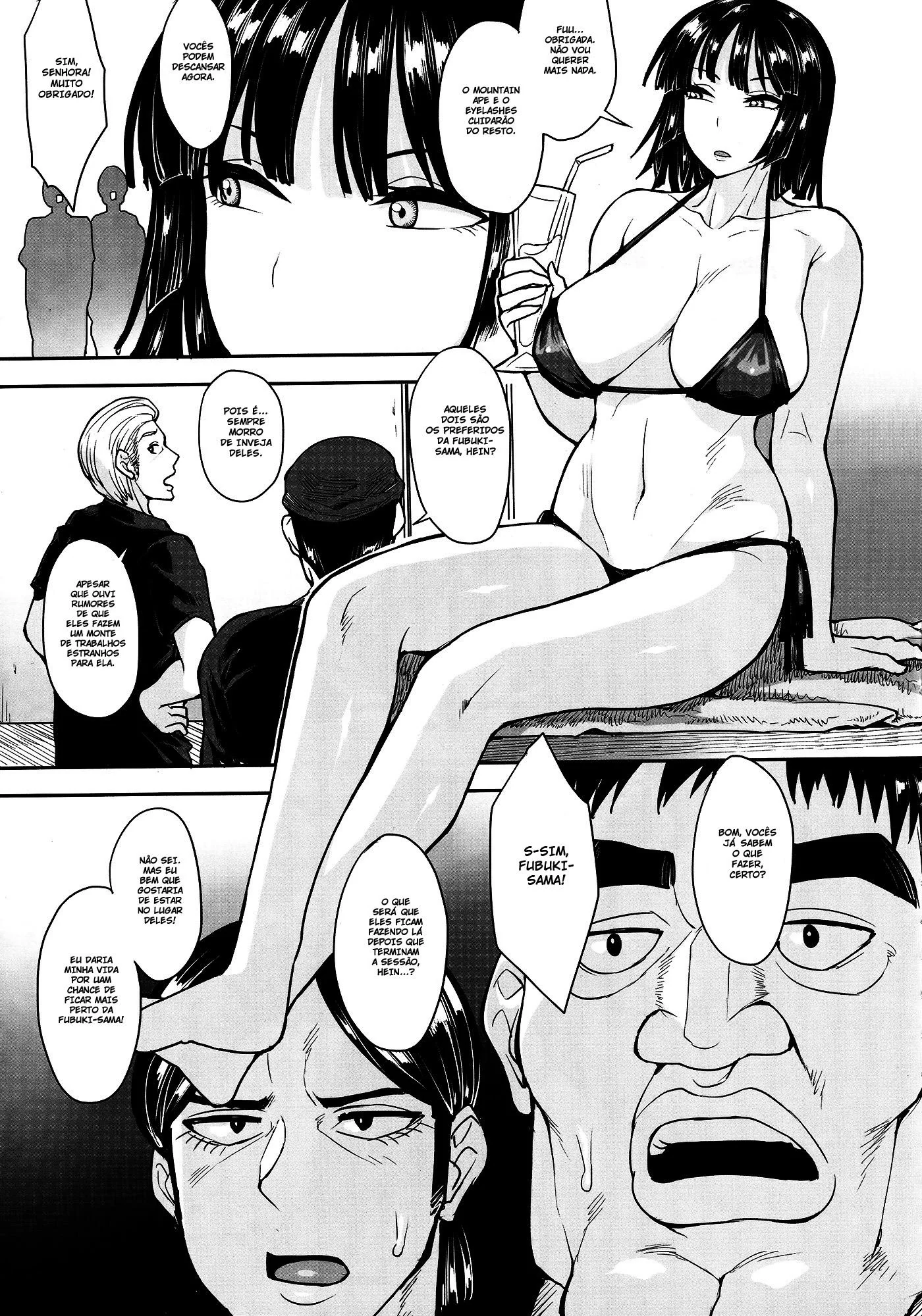 Fubuki, a Piranha do One Punch Man, Fodendo com seus Subordinados em Hentai HQ Brasileiro