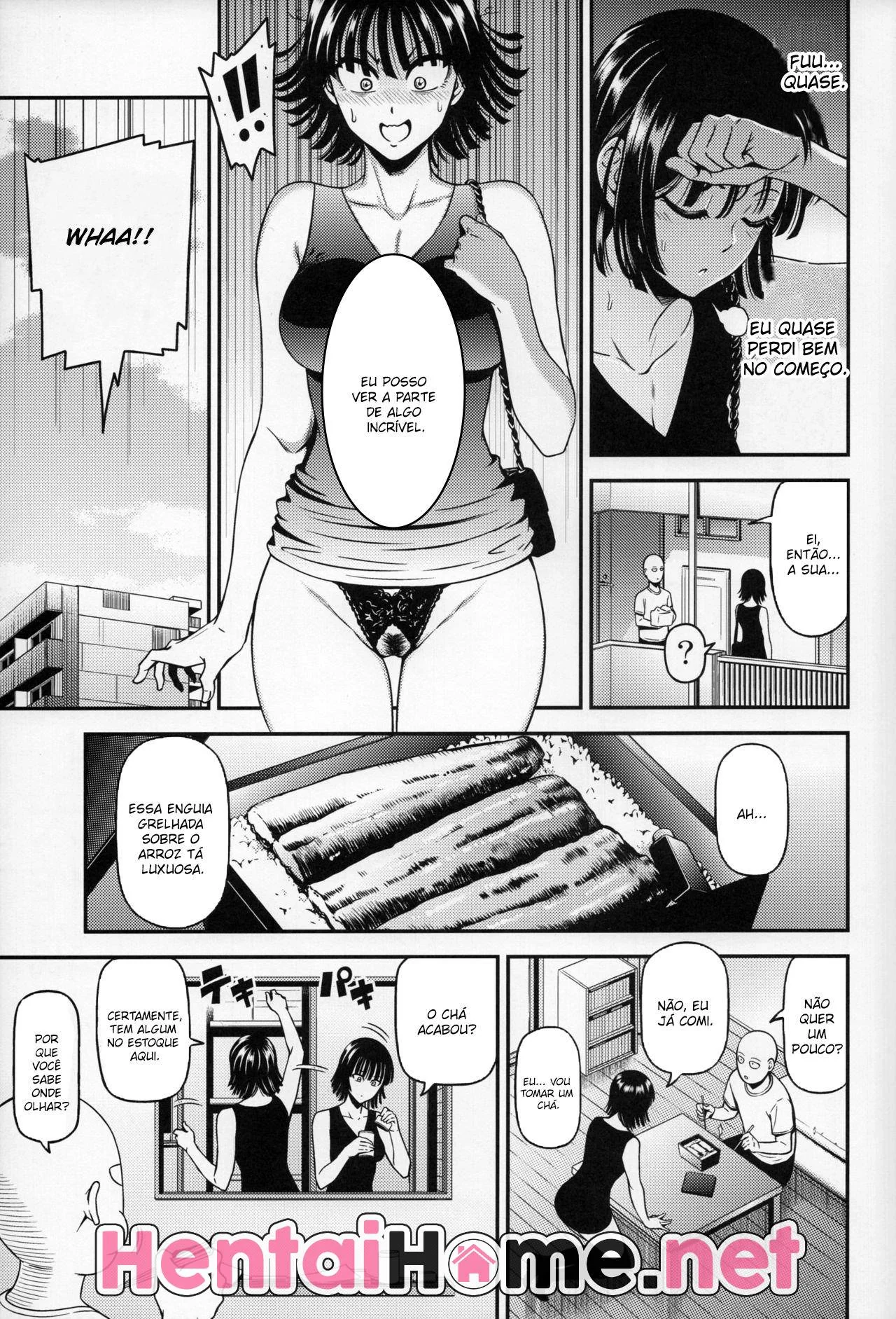 Saitama Fodendo a Piranha da Fubuki em Hentai HQ Brasileiro