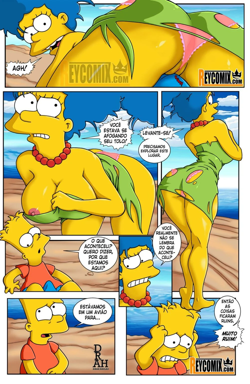 Bart Fodendo a Marge na Ilha paradisíaca