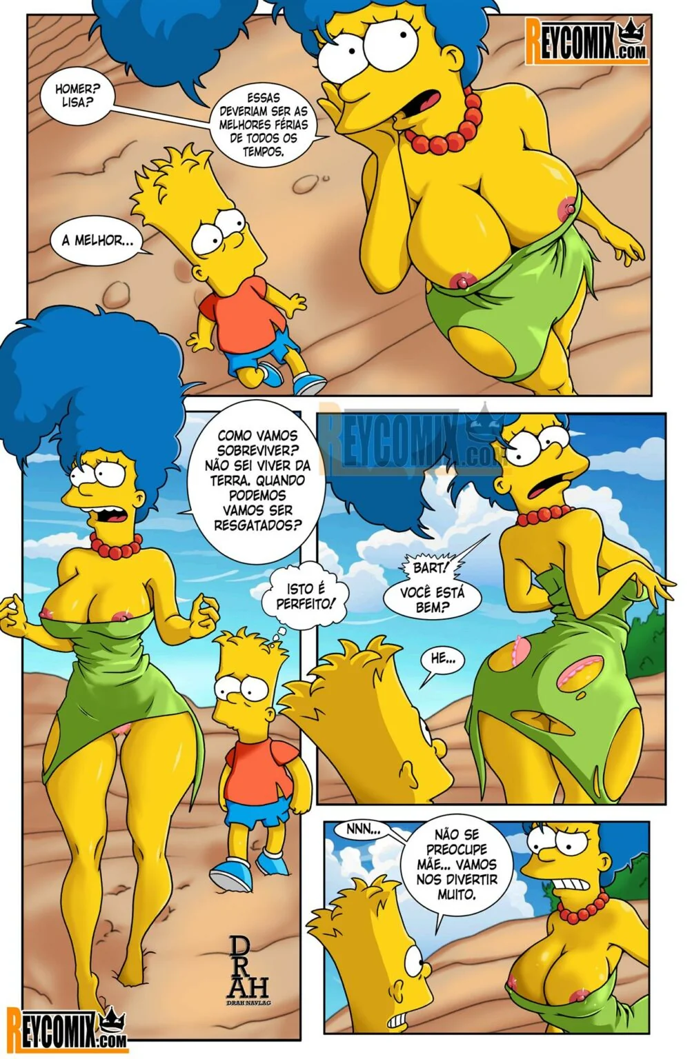 Bart Fodendo a Marge na Ilha paradisíaca