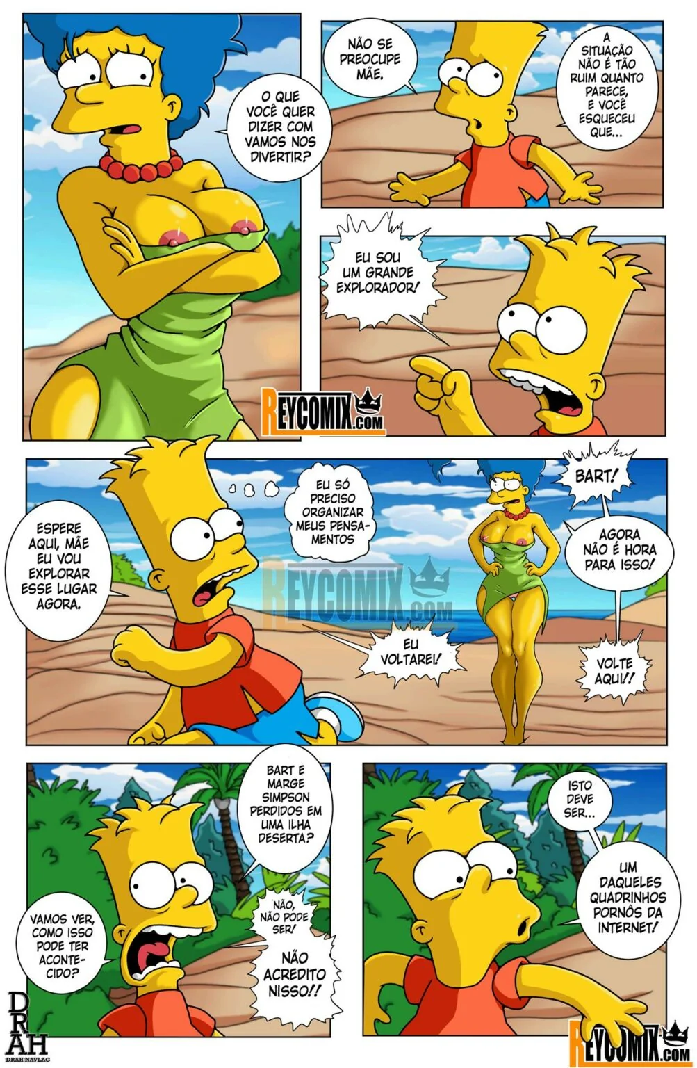 Bart Fodendo a Marge na Ilha paradisíaca