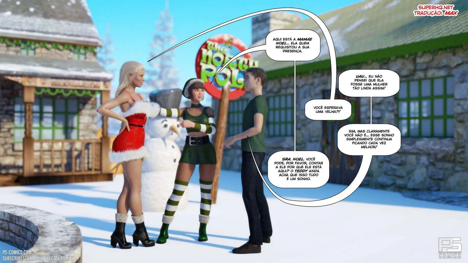 Natal com a Safada da Estrela Cadente – Realizando Desejos em Hentai HQ