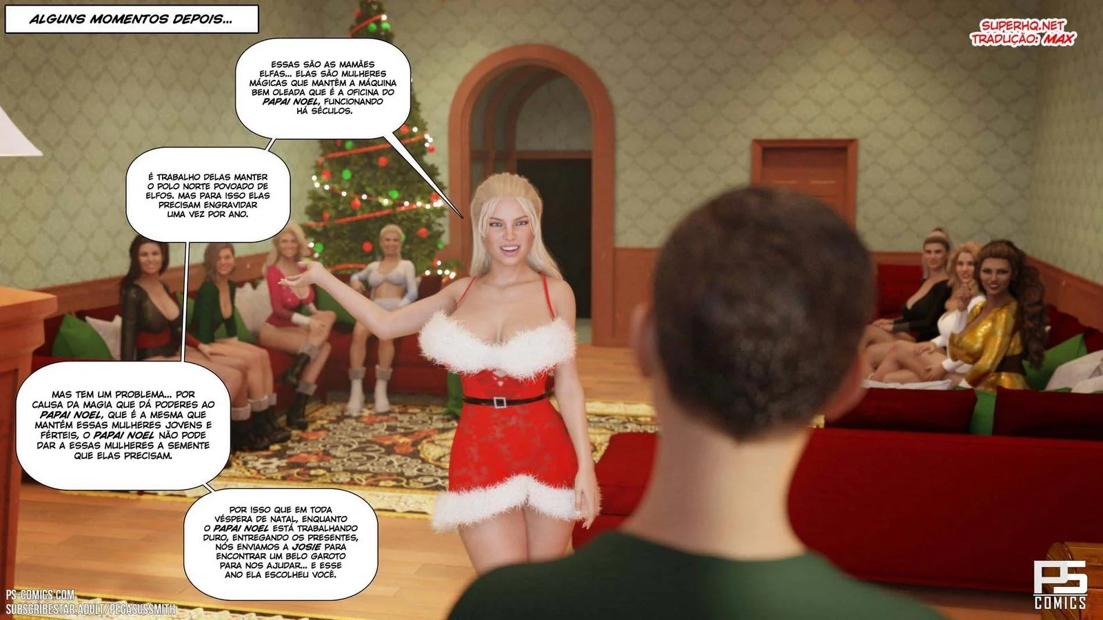 Natal com a Safada da Estrela Cadente – Realizando Desejos em Hentai HQ