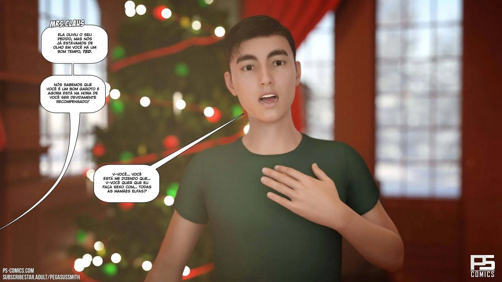 Natal com a Safada da Estrela Cadente – Realizando Desejos em Hentai HQ