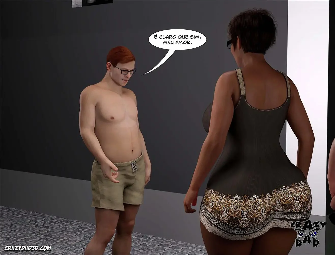 A Piranha Brandie traindo o marido com a piroca do garoto no quintal em HQ Brasileiro