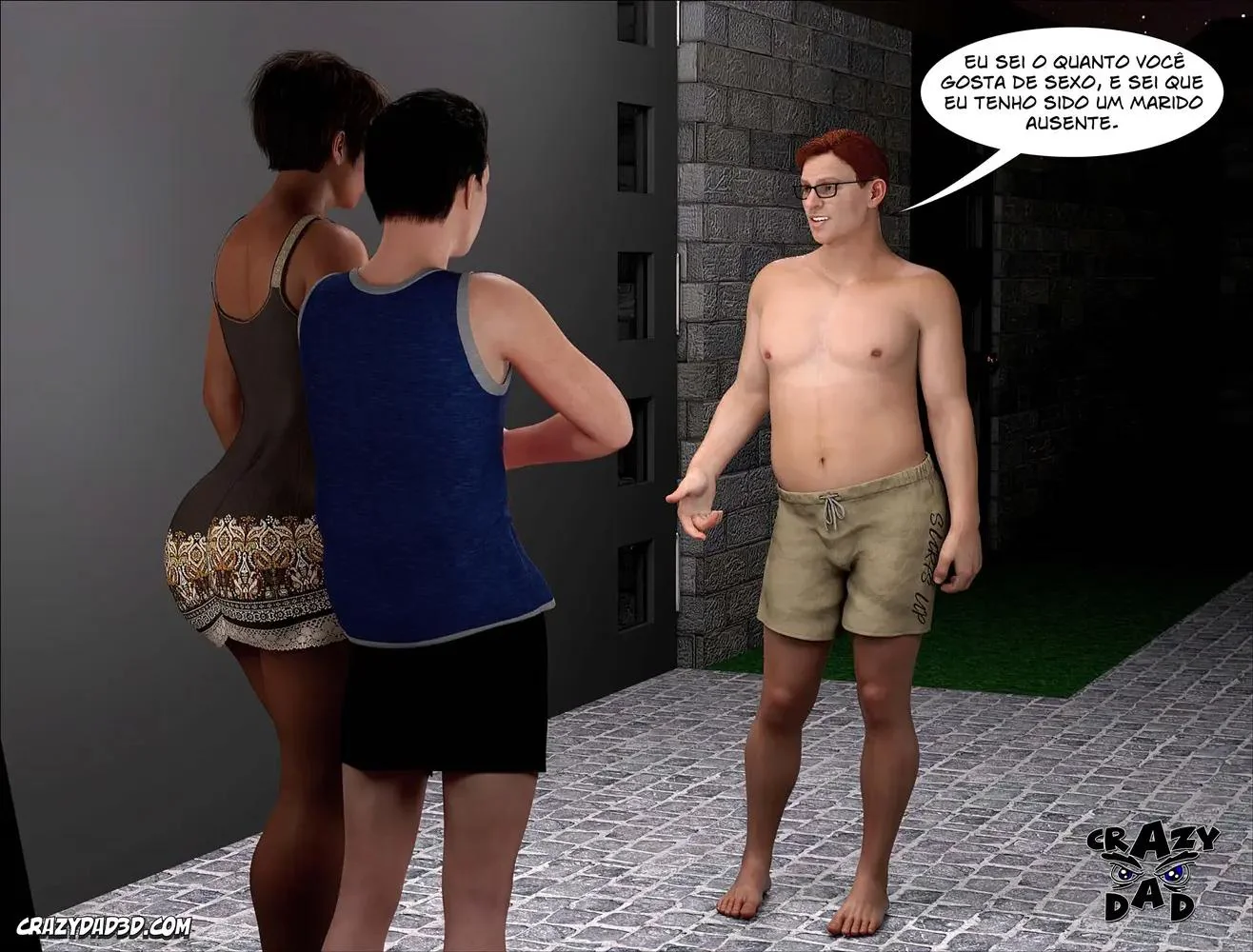 A Piranha Brandie traindo o marido com a piroca do garoto no quintal em HQ Brasileiro