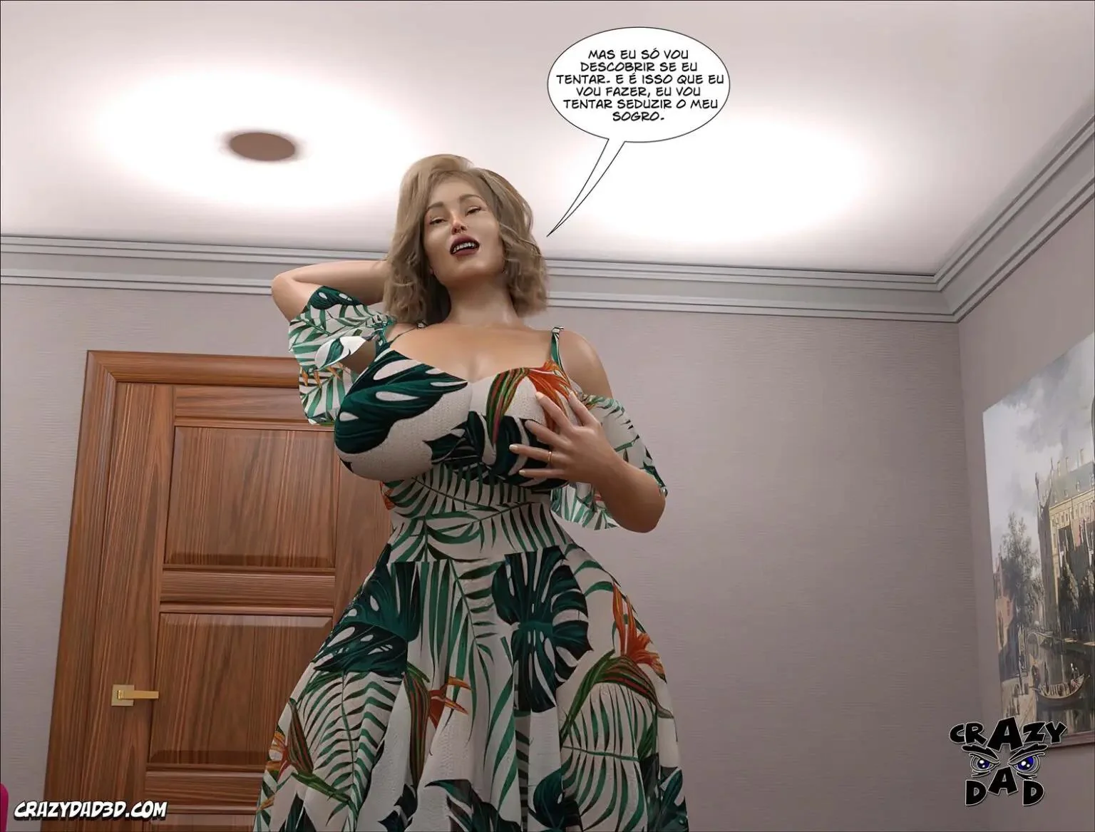 Piranha Madison trepando sem limites com o filho e sofrendo com a pica do sogro em Hentai 3D HQ Brasileiro