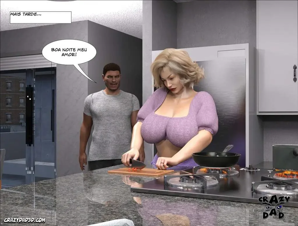 Transando no quarto do filho – Hentai 3D cheio de buceta e piroca em HQ Brasileiro