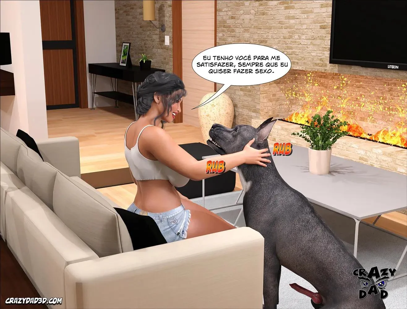 Chloe dando a buceta para Thunder em Hentai Incesto HQ Brasileiro
