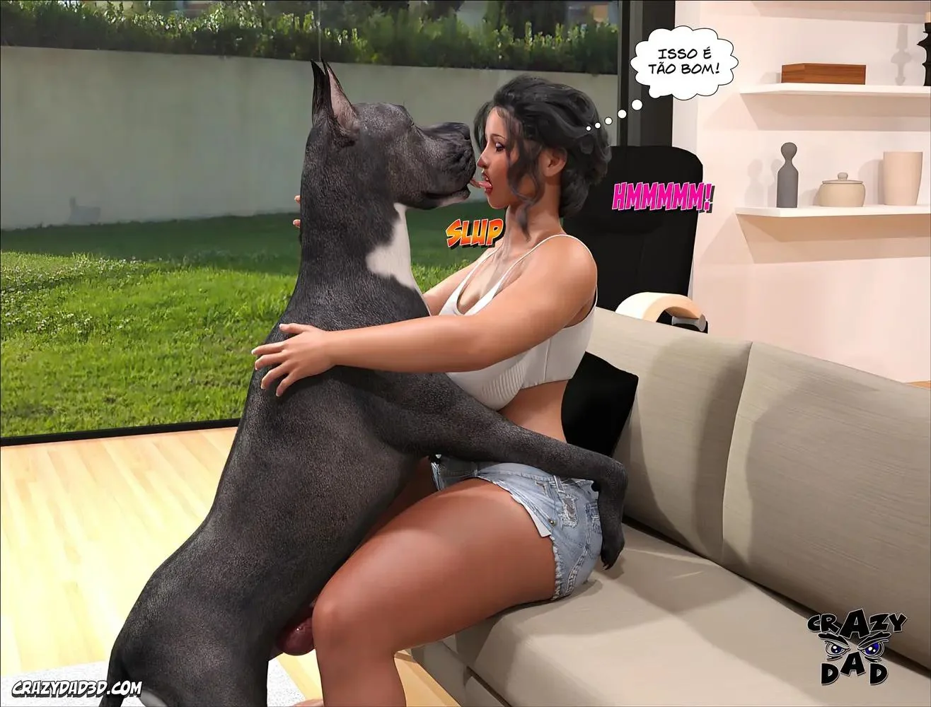Chloe dando a buceta para Thunder em Hentai Incesto HQ Brasileiro