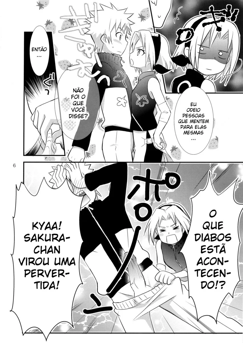 Naruto Pornô: A Virgindade da Sakura – Ela mostrou a pica dele que é verdadeira em HQ Brasileiro