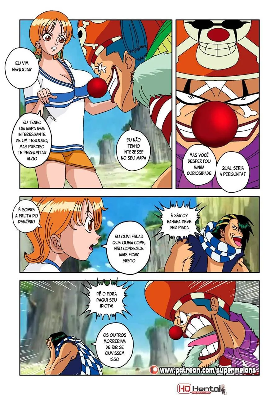 Nami transando com piratas