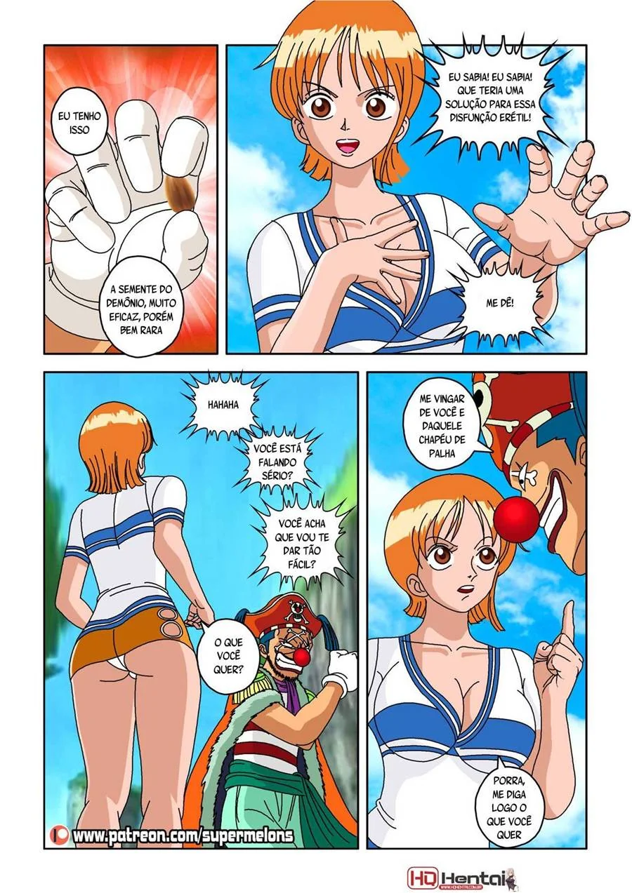 Nami transando com piratas
