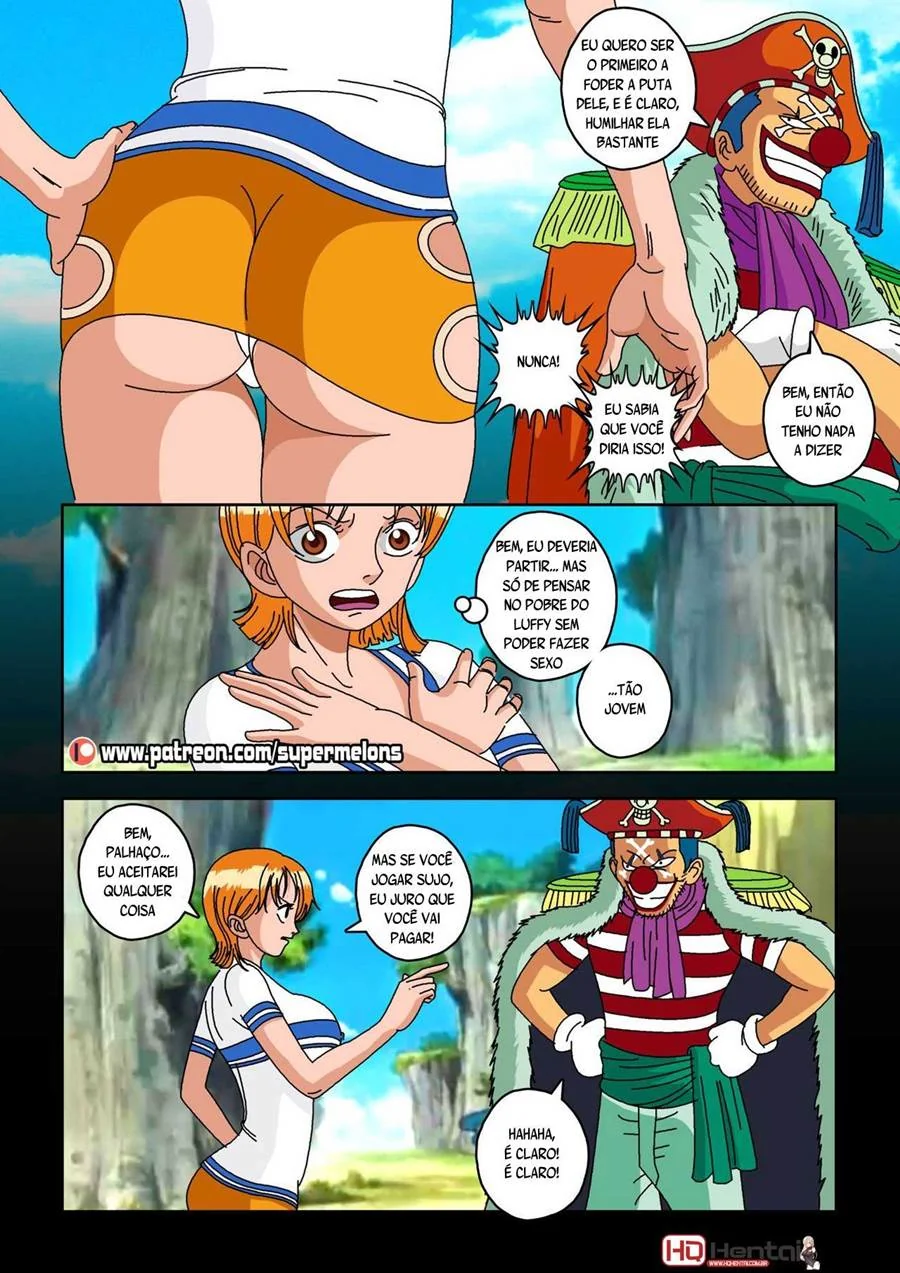 Nami transando com piratas
