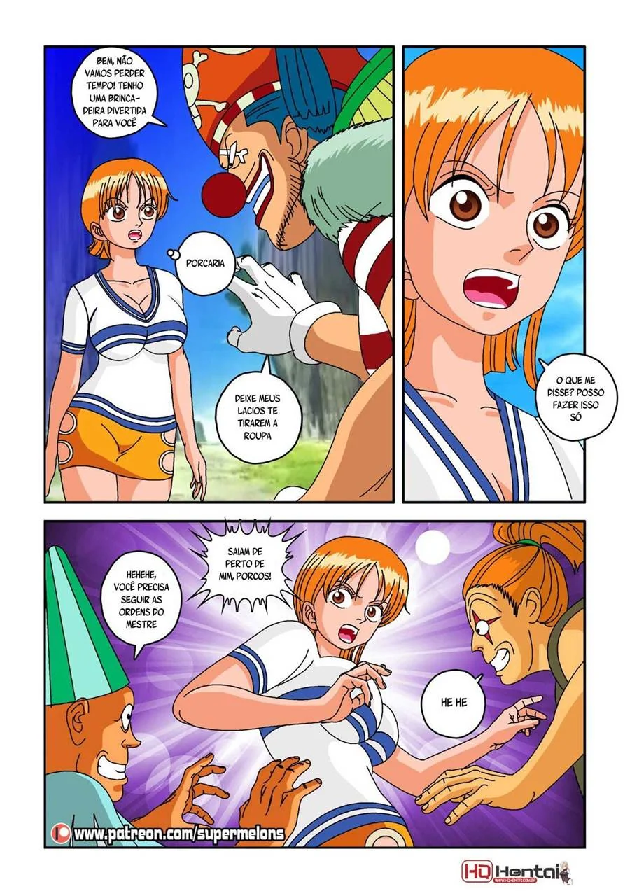 Nami transando com piratas