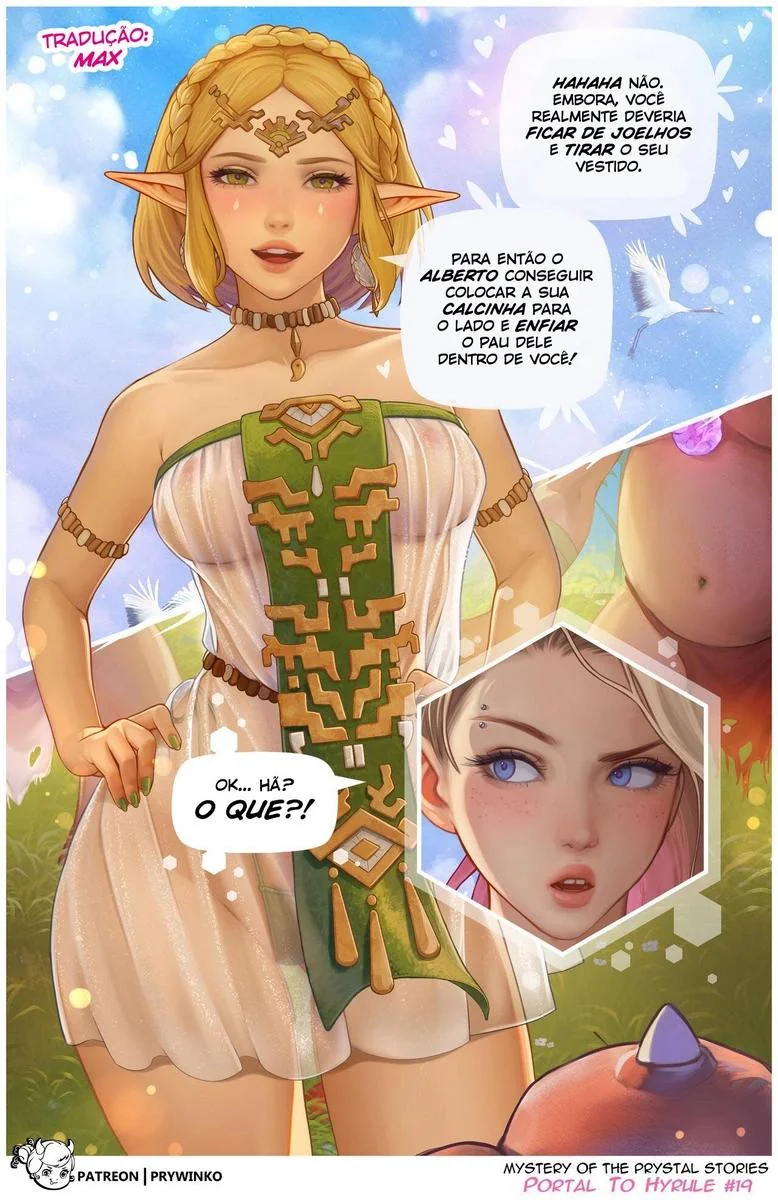 Gwen e Zelda: A Princesa Safada e a Piranha de Outro Universo em Hentai HQ Brasileiro